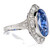 Natural No-Heat Sri Lanka Ceylon Sapphire Diamond Platinum Cocktail Ring