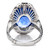 Natural No-Heat Sri Lanka Ceylon Sapphire Diamond Platinum Cocktail Ring