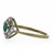 18 Karat Gold Oval Cut Emerald and Diamond Art Deco Style Cluster Ring