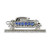 Sapphire, Diamond and Enamel Car Brooch