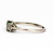 Art Deco Emerald and Diamond Platinum Three-Stone Ring