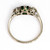 Art Deco Emerald and Diamond Platinum Three-Stone Ring