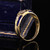 Antique Art Deco 18 Karat Yellow Gold Old Mine Cut Diamond Enamel Ring