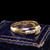 Antique Art Deco 18 Karat Yellow Gold Old Mine Cut Diamond Enamel Ring