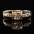 Antique Art Deco 18 Karat Yellow Gold Old Mine Cut Diamond Enamel Ring