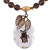 Art Deco Rock Quartz and Smoky Topaz Beetle Necklace