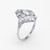 Antique Deco Diamond Shield Ring Vintage 18 Karat White Gold Estate Fine Jewelry