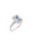 18 Karat White Gold Engagement Ring with Aquamarine and Diamonds
