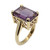 Kian Design Art Deco Style 9 Carat Gold 10.21 Carat Emerald Cut Amethyst