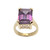 Kian Design Art Deco Style 9 Carat Gold 10.21 Carat Emerald Cut Amethyst