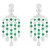 Chandelier Earrings Emeralds 3.46 Carats and Diamonds 3.87 Carats