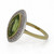 Marquise Peridot and Diamond Cluster Ring 18 Karat Yellow and White Gold