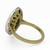 Marquise Peridot and Diamond Cluster Ring 18 Karat Yellow and White Gold