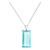 Art Deco Style 17ct Aquamarine and Diamond Pendant Set in 18kt White Gold