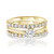0.60 Carat Diamond Double Band Wedding Ring in 14K Yellow Gold, Shlomit Rogel
