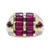 Ruby with Diamond and Cabochon Ruby Ring Set in 18 Karat Gold Settings