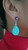 Art Deco Style Turquoise Lapis Lazuli Coral Gold Diamonds Blue Enamel Earrings