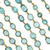 Art Deco 115.00 Total Carat Natural Blue Zircon Link Necklace