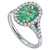 2.39 Carat IGL Certified Natural Afghan Emerald and Diamonds Ring in White Gold