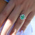 2.39 Carat IGL Certified Natural Afghan Emerald and Diamonds Ring in White Gold