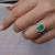 2.39 Carat IGL Certified Natural Afghan Emerald and Diamonds Ring in White Gold