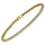 2 Carat Round Diamond Bracelet, 14 Karat Yellow Gold Bezel Tennis Bracelet