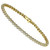 2 Carat Round Diamond Bracelet, 14 Karat Yellow Gold Bezel Tennis Bracelet