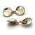 Art Deco Reverse Crystal Horse Platinum Cufflinks