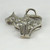 Platinum White Diamond Cat Charm Pendant