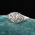 Antique Art Deco Barth 18K White Gold Old European Diamond Ring