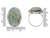 Black Opal and Diamond Cluster Ring, circa 1925
