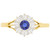Art Deco 0.25 Carat Sapphire and Diamond Cluster Ring, circa 1920s
