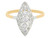 Antique 1930s Diamond Yellow Gold Marquise Ring