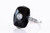 Art Deco Onyx Old European Diamond Gold Ring