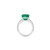 GRS Certified 6.31 Carat Emerald Cut Colombian Emerald Diamond Platinum Ring