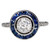 Art Deco 18K White Gold 0.56ct Diamond Sapphire Target Ring