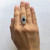 Art Deco Sapphire and Diamond Platinum Panel Ring