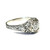 Art Deco Style 18 Karat White Gold Ring with G/SI1 Round Diamond