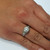 Art Deco Style 18 Karat White Gold Ring with G/SI1 Round Diamond