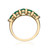 1.61 Carat Emerald and Diamond 14 Karat Yellow Gold Band Ring