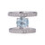 White Gold 3.1 Karat Aquamarine White Diamonds "Fountain" Cocktail Design Ring