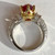 4.68 Carat Unheated Natural Red Ruby and Diamond Ring Platinum 18 Karat