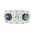 Antique Art Deco Platinum 3.21ctw GIA Sapphire & Diamond 3 Stone Engagement Ring