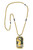 Art Deco Style Diamond Enamel 18 Karat Gold Flapper Golfer Sautoir Necklace