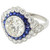 Elegant Platinum 1.92 Carat Sapphire and Diamond Ring
