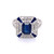 1.75 Carat Sapphire and Diamond Designer Sophia D. Platinum Ring