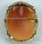 Art Deco Hand Carved Portrait Shell Cameo Gold Pin Pendant Estate Fine Jewelry