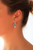 18 Karat Yellow and White Gold Blue Topaz 0.16 Karat White Diamonds Earrings