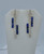 Art Deco Sapphire Diamond Dangle Drop Earrings Articulated 14 Karat White Gold