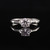 Antique Art Deco Platinum Old European Diamond Geometric Engagement Ring